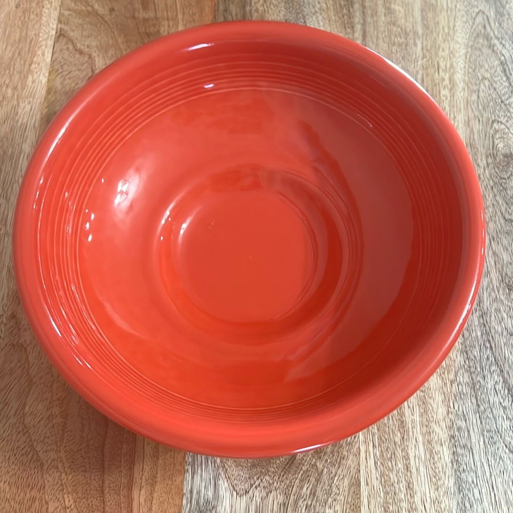 Fiestaware Homer Laughlin China Large Bowl in Persimmon 10” round - Picture 4 of 11